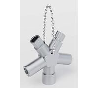 ABSINA Clé universelle multifonction à 4en1 | clé tricoise carré - cle passe partout - universelle multifonction pour armoires et serrures standards, radiateur
