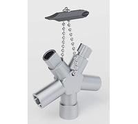 ABSINA Clé universelle multifonction à 6en1 - clé tricoise carré - cle passe partout - Cle universelle multifonction pour armoires et serrures standards, radiateur - passe partout