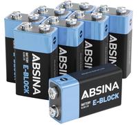 Absina Pile 6LR61 (9V) alcaline(s) 580 mAh 9 V 8 pc(s)