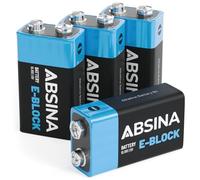 Absina Pile 6LR61 (9V) alcaline 580 mAh – 4 pièces