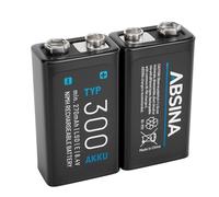 Absina Pile rechargeable 6LR61 (9V) NiMH 270 8,4 V 2 pièces