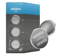 ABSINA Pile Bouton CR3032 Lithium 3 V - Batterie CR 3032 | Lot de 30 piles bouton CR 3032 anti-fuite longue durée - Pour capteur, appareil de mesure et plus