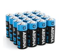 ABSINA Pile LR1 N Lady pour ouvre-Porte de Garage, Calculatrice et Bien | Lot de 16 - Plus - Pile LR 1 Alcaline 1,5 V étanche & à Longue durée Vie - Piles LR1, E90, 1,5 V, alcalines