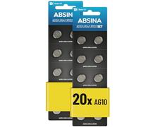 ABSINA Pile LR1130 AG10 LR54-1,5V Alcaline étanche & Longue durée