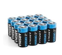 ABSINA Piles CR123A 3V Lithium pour Appareil Photo, caméra et Bien Plus | Lot de 16 - Pile CR123A étanche et durable - CR123 avec 1300mAh - lithium 3V, piles, 123, CR 123