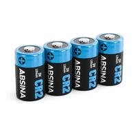 ABSINA Piles CR2 3V Lithium pour Appareil Photo, caméra et Bien Plus | Lot de 4 - Pile CR2 étanche et Durable - Batterie 3V avec 800mAh