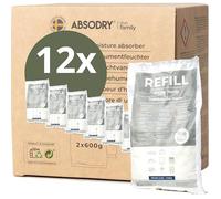 AbsoDry - Recharge déshumidificateur d'air Anti moisissure 12×600 g - Compatibilité Universelle - Empêche Les odeurs & retient l'humidité - Recharge absorbeur d'humidité