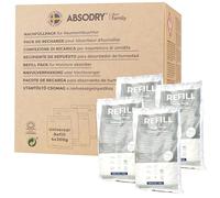 AbsoDry - Recharge déshumidificateur d'air anti moisissure 4×300 g - Compatibilité universelle - Empêche les odeurs & retient l'humidité - Recharge absorbeur d'humidité