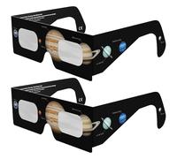 Absolute Eclipse Lunettes Astronomie Eclipse Solaire 2026 pour Voir l'Éclipse - ISO 12312-2 CE Certifiées Homologuées - 2 Pack - Design Planets - Adultes Enfants - Fabricant Européen Reconnu AAS
