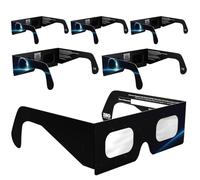 Absolute Eclipse Lunettes Astronomie Eclipse Solaire 2026 pour Voir l'Éclipse - ISO 12312-2 CE Certifiées Homologuées - 6 Pack Famille - Design Orbiter - Fabricant Européen Reconnu AAS