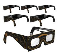 Absolute Eclipse Lunettes Astronomie Eclipse Solaire 2026 pour Voir l'Éclipse - ISO 12312-2 CE Certifiées Homologuées - 6 Pack Famille - Design Astral - Fabricant Européen Reconnu AAS