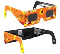 Absolute Eclipse Lunettes Eclipse Solaire 2026 pour Voir l'Éclipse - ISO 12312-2 CE Certifiées Homologuées - 2 Pack - Design Fiesta - Adultes Enfants - Fabricant Européen Reconnu AAS