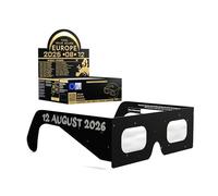 Absolute Eclipse Lunettes Eclipse Solaire 2026 pour Voir l'Éclipse - ISO 12312-2 CE Certifiées Homologuées - Lot de 50 Événements - Design Swing - Adultes Enfants - Fabricant Européen Reconnu AAS