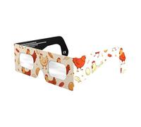Absolute Eclipse Lunettes Eclipse Solaire 2026 pour Voir l'Éclipse - ISO 12312-2 CE Certifiées Homologuées - 6 Pack Famille - Design Cluck - Adultes Enfants - Fabricant Européen Reconnu AAS