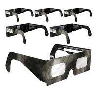 Absolute Eclipse Lunettes Eclipse Solaire 2026 pour Voir l'Éclipse - ISO 12312-2 CE Certifiées Homologuées - 6 Pack Famille - Design Soot - Adultes Enfants - Fabricant Européen Reconnu AAS