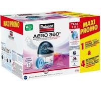Absorbeur d'humidité Rubson, Aéro 360°, 20 m², 4 Recharges Lavande + 1 Appareil
