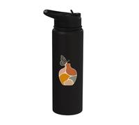 Abstrait Vase Papillon Minimaliste Line Art Stainless Steel Insulated Water Bottle