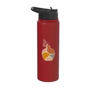 Abstrait Vase Papillon Minimaliste Line Art Stainless Steel Insulated Water Bottle