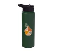Abstrait Vase Papillon Minimaliste Line Art Stainless Steel Insulated Water Bottle