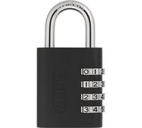 ABUS Cadenas 158KC/45 AP050 - Serrure à broche avec code chiffré ou fonction vec boîtier en zinc moulé sous pression - Niveau de sécurité 5 - Noir