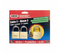 ABUS 267-932 Kit cadenas série 62/40, couleur laiton/argent, 3 pièces (1 kit)