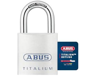 ABUS 269448 80TI/60 ABUKA26945 Cadenas en Titalium KA8011 26945 avec clés identiques 60 mm