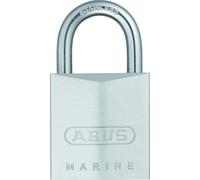 Abus 28644 Cadenas en laiton à anse en acier inoxydable avec passe partiel réversible 7561