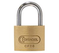 ABUS 31993 Citadel CF20 C Cadenas 20 mm | Corps de serrure en laiton massif, anse en acier trempé, 2 clés incluses chacune, taille compacte