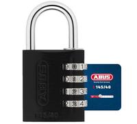 Abus 346132-145/40_negro Hypersensibilité aux substances actives ou Cadenas en aluminium 40 mm Noir 4 positions