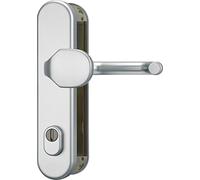 Abus 374043 HLZS814 F1 EK Bloc poignées et serrure avec protège-cylindre rond En aluminium