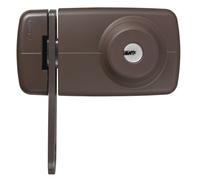 Abus 532771 7035 B Verrou de porte avec cylindre intérieur et extérieur et entrebâilleur Marron