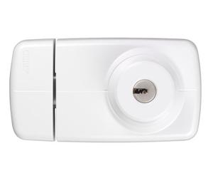 Abus 532979 7025 W Verrou supplémentaire de porte avec cylindres externe et interne Blanc