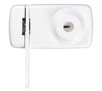ABUS 533037 7035 W Verrou supplémentaire de porte avec cylindres externe et interne Blanc