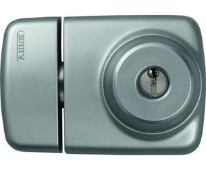ABUS 589218 7525 S Verrou de porte avec cylindres interne et externe pour portes fines Argenté