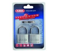 Abus 64ti/40 Titalium Padlock 40mm Twin Pack