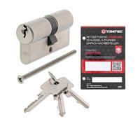 ABUS A93 Cylindre de serrure à fermeture identique fabriqué individuellement, système de fermeture avec 3 clés et carte de code ToniTec - Profil C73 - Taille 45/70 mm, double cylindre