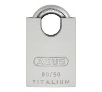 ABUS Cadenas 90RK/50 Titalium – Serrure tous temps, anse protégée, cylindre interchangeable – 50 mm
