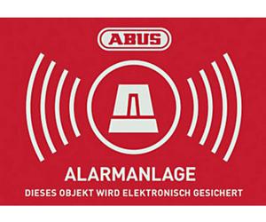 ABUS AU1422 Etiquette davertissement système dalarme Langues allemand (l x H) 14.8 cm x 10.5 cm