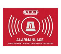 ABUS AU1422 Etiquette d'avertissement système d'alarme Langues allemand (l x H)