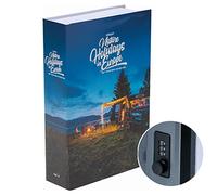 ABUS Book Safe avec serrure à combinaison - compartiment secret pour les objets de valeur - déguisé en livre - avec caissette à monnaie en acier, bleu