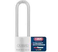 ABUS Cadenas 64TI/30HB60 Titalium - Anse Haute, Aluminium, Niveau 4 | Corps en aluminium spécial léger, anse en acier trempé, double verrouillage, profil paracentrique - livré avec 2 clés