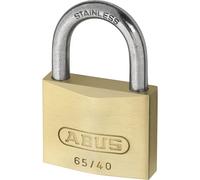ABUS Cadenas 65IB/40HB63 en Laiton - Anse Acier Trempé, Niveau 4 | Barre pivotante sans chaîne, ouverture limitée à 12 cm, montage facile, compatible portes intérieures et d'entrée
