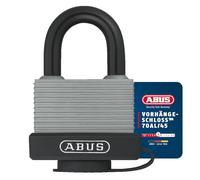 ABUS Cadenas 70AL/45 Aluminium Extérieur - Niveau de Sécurité 5, Argenté | Corps en aluminium anodisé résistant à la corrosion - 41 x 77 mm - Anse 6 mm - Pour casiers, valises et armoires