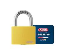 ABUS Cadenas à Arceau T65AL/40 myLOCK - Aluminium, Niveau 5, Jaune | Corps aluminium massif, anse acier trempé Nano Protect, double verrouillage - Niveau sécurité 5 - Poids 98 g, larg. 43 mm