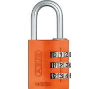 ABUS Cadenas à Combinaison 145/30 - Aluminium, Code Réglable, Niveau 3 | Corps aluminium massif, anse acier trempé Nano Protect, verrouillage automatique, 2 clés, 43 x 62 mm, blanc