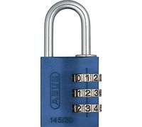 ABUS Cadenas à combinaison 145/30 Bleu - Cadenas pour valises, casiers et autres. - Cadenas en aluminium - code numérique réglable individuellement - niveau de sécurité 3 ABUS