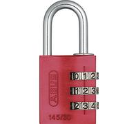 ABUS Cadenas à combinaison 145/30 rouge - Cadenas pour valises, casiers et autres. - Cadenas en aluminium - code numérique réglable individuellement - niveau de sécurité 3 ABUS