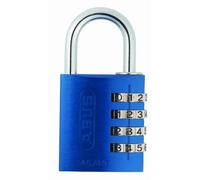 ABUS Cadenas à Combinaison 145/40 - Corps Aluminium, Code 4 Chiffres | Corps en laiton, anse en acier - code réglable sans clé - pour valises, casiers, caisses - niveau 4 ABUS