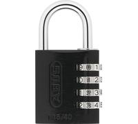 ABUS Cadenas à combinaison 145/40 noir - Cadenas pour valises, casiers et autres. - Cadenas en aluminium - code numérique réglable individuellement - niveau de sécurité ABUS 4