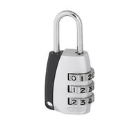 ABUS Cadenas à combinaison 155/20, boîtier en zinc moulé sous pression, code réglable individuellement, pour valises et casiers - niveau de sécurité ABUS 3, argenté